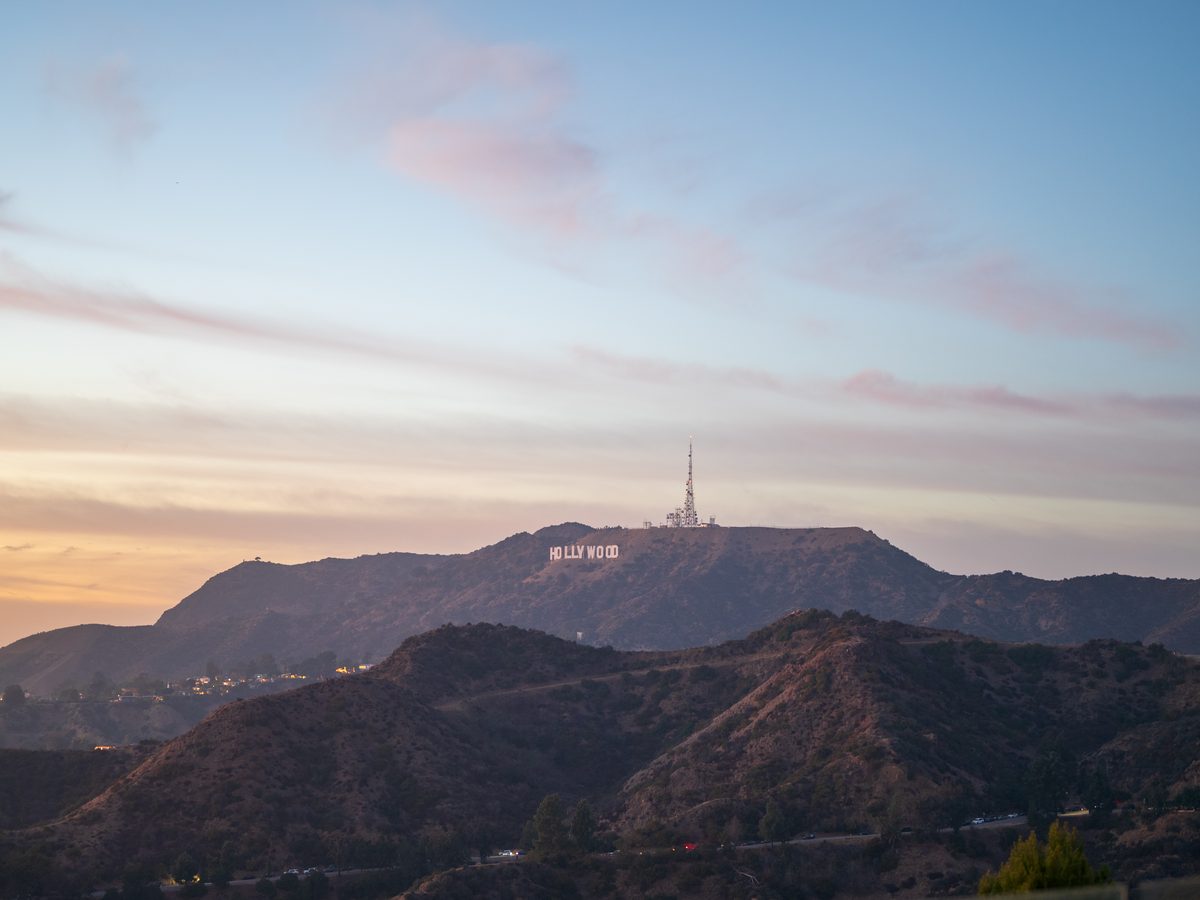 The Hollywood sign from Mount Hollywood — Los Angeles, California