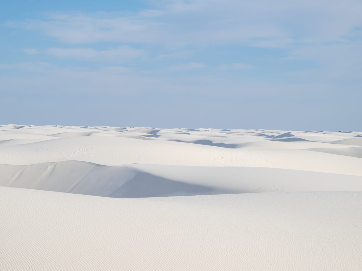 White on white, near noon — White Sands, New Mexico