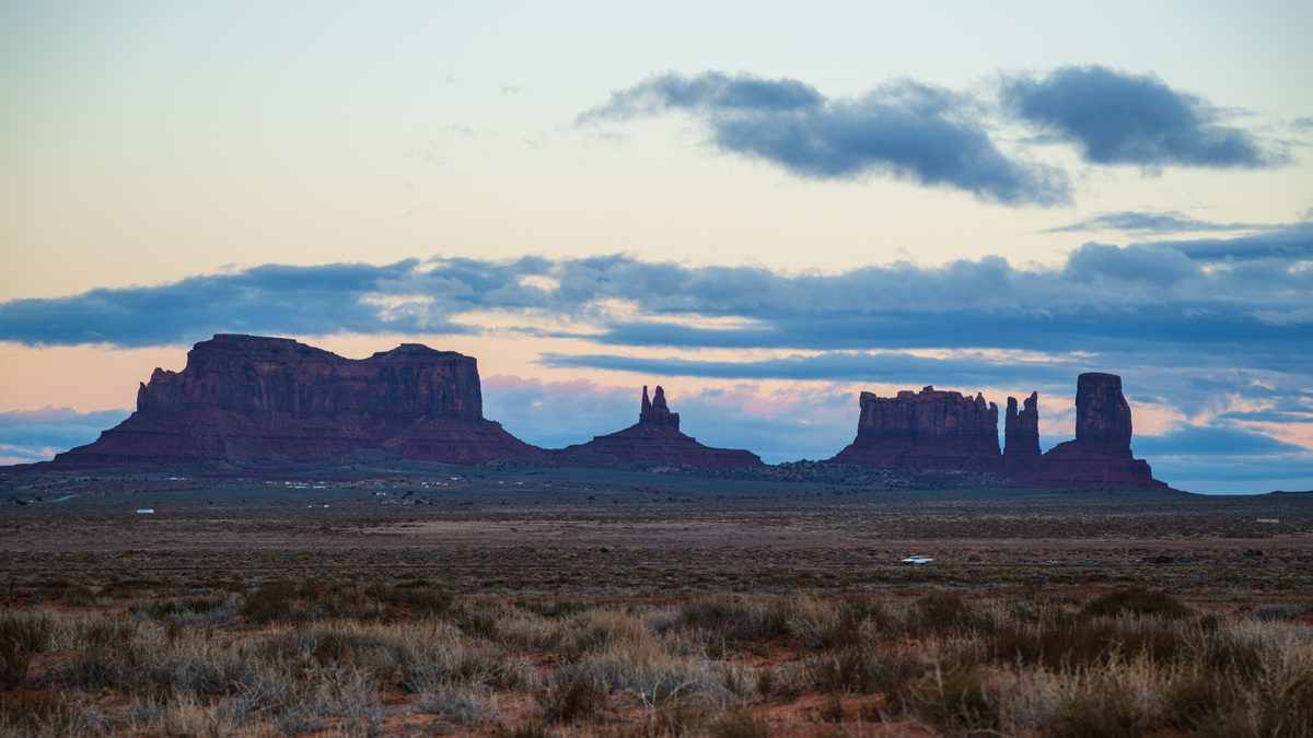 Buttes at dusk, Monument Valley — The Colorado Plateau, Utah & Arizona